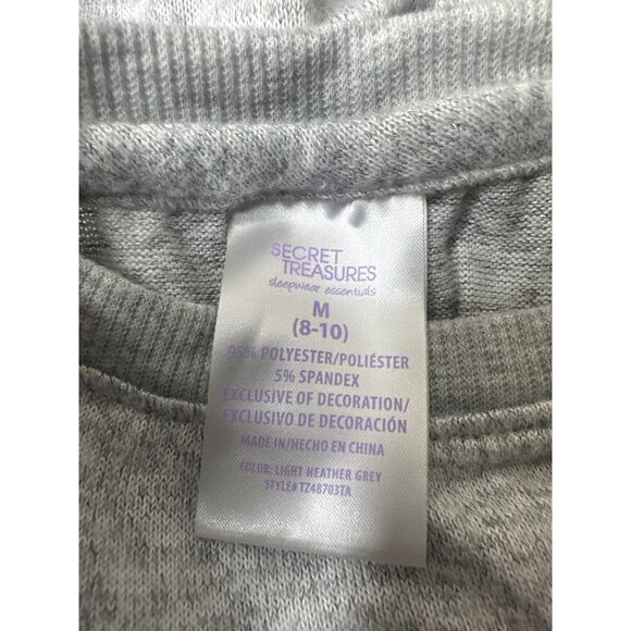Secret Treasures Heather Grey I Need Coffee & A Donut Sleep Lounge Shirt Medium - Picture 4 of 6